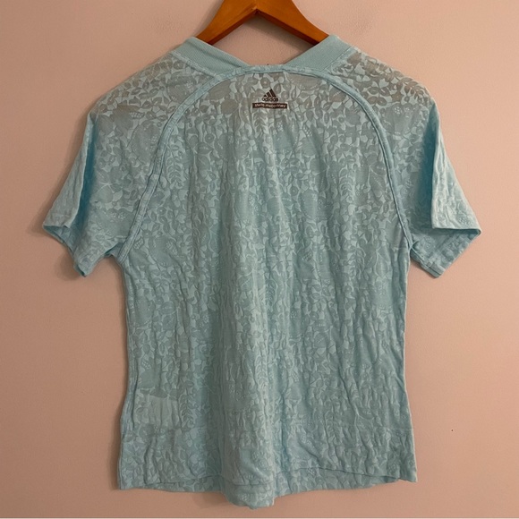 Adidas by Stella McCartney Barricade Turquoise Blue Tee - Picture 4 of 6